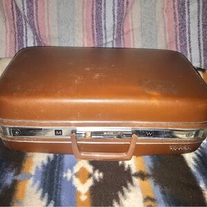 1950s suitcase. Satin lining